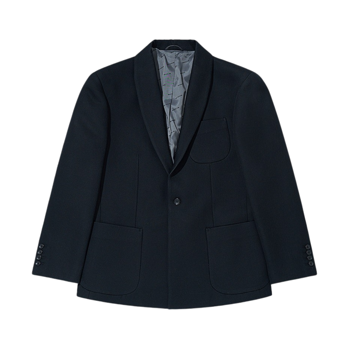 BR023JK0001NC03 BY RANG Wool Crack Suit Jacket Black