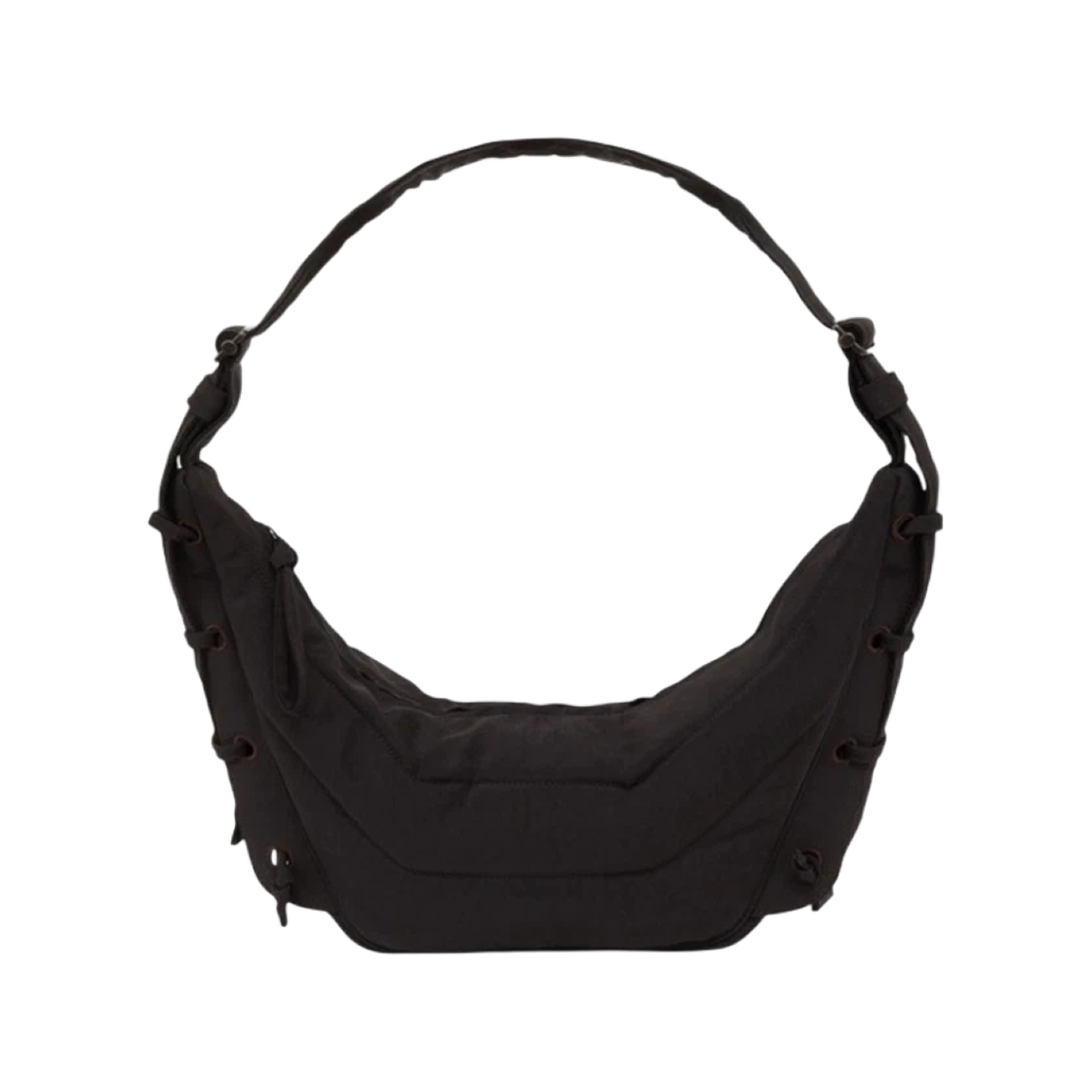 BG293-LF1330-490 Lemaire WR Nylon Canvas Small Soft Game Bag Dark Chocolate