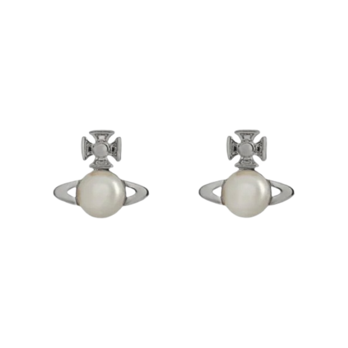(W) 비비안 웨스트우드 발비나 펄 이어링 실버((W) Vivienne Westwood Balbina Pearl Earrings Silver)