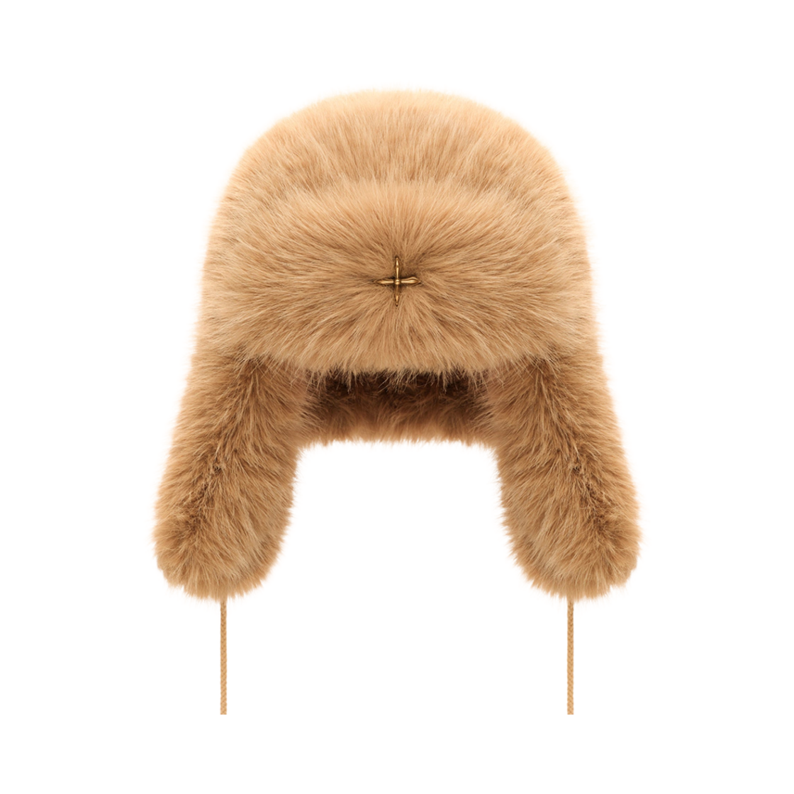 H0020F (W) SMFK Compass Cross Winter Fur Hat Wheat