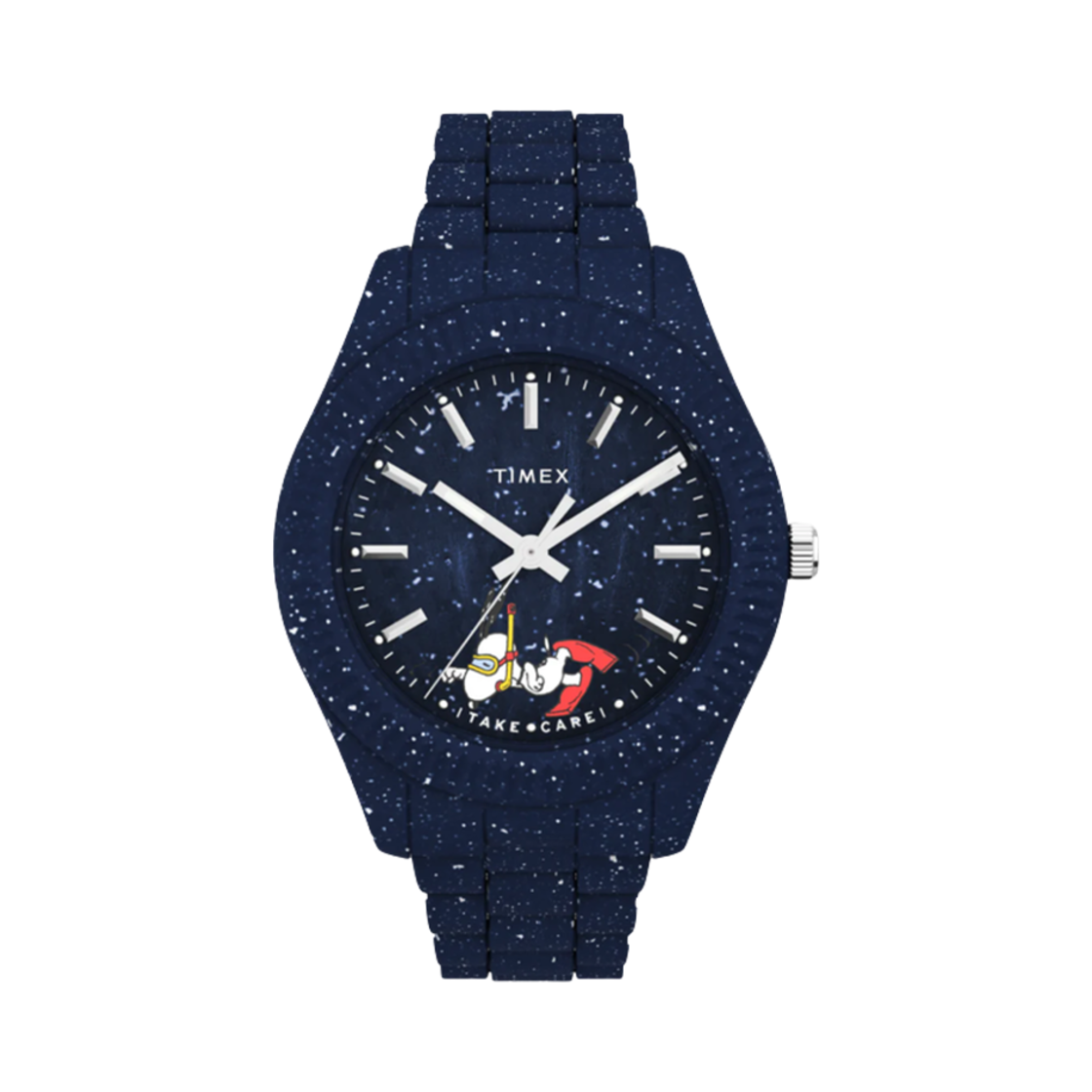TW2V53300 Timex x Peanuts Legacy Ocean 41mm Recycled Bracelet Watch Blue