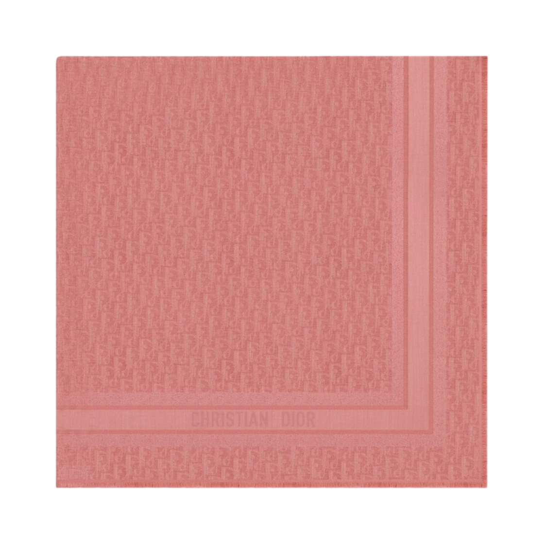 25DOB140I160-C422 (W) Dior Oblique Shawl Wool Silk Cashmere Rosewood - 대표 이미지 #1