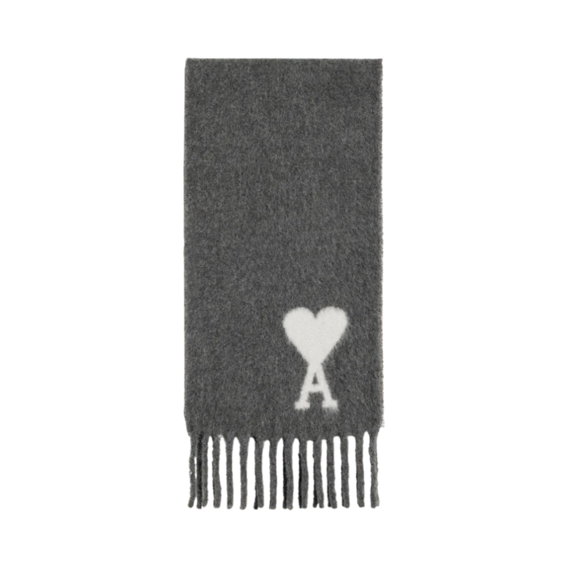 아미 빅 하트 로고 오버사이즈 머플러 다크 그레이(AMI de Coeur Oversized Muffler Dark Grey)