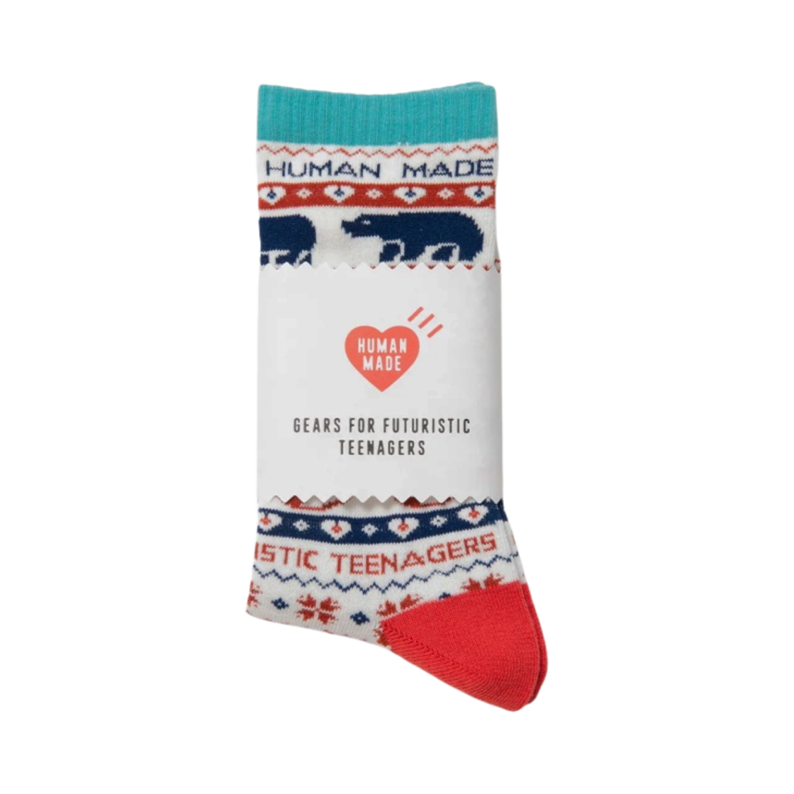 휴먼 메이드 노르딕 패턴 삭스 레드(Human Made Nordic Patterned Socks Red) - 2