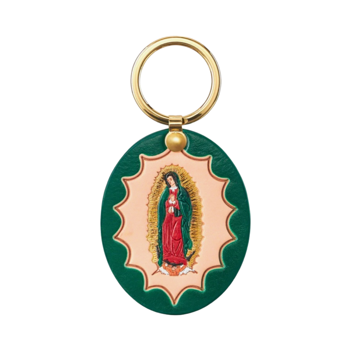 슈프림 과달루페 레더 키체인 그린 - 23FW