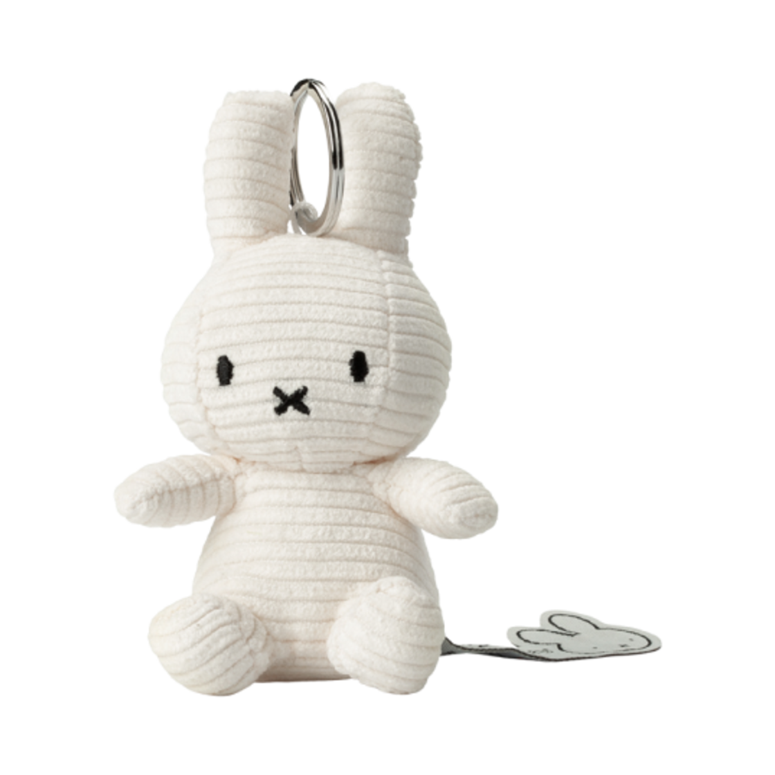 미피 x 본 톤 토이 키체인 코듀로이 오프 화이트(Miffy x Bon Ton Toys Miffy Keychain Corduroy Off White)