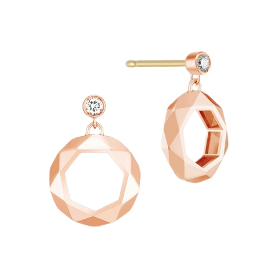 미꼬 미니 앙상블 드롭 이어링 핑크 골드(Miko Mini Ensemble Drop Earring Pink Gold)