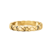 Chanel Coco Crush Ring Quilted Motif Mini & 18K Yellow Gold