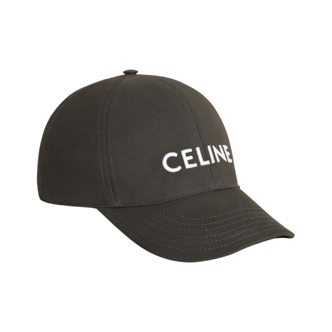 셀린느 코튼 베이스볼 캡 에벤(Celine Baseball Cap in Cotton Ebene) - 2