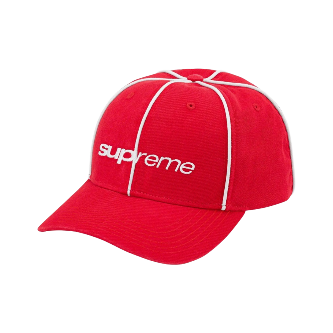 슈프림 파이핑 6-패널 캡 레드 - 22FW(Supreme Piping 6-Panel Red - 22FW) - 1