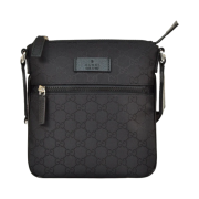 Gucci Micro GG Ssima Canvas Messenger Bag Black
