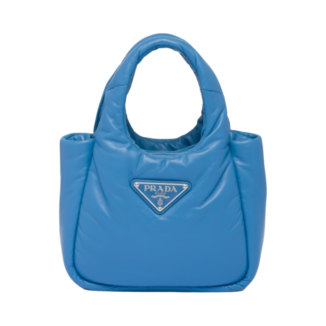 1BA359-2DYI-F0V98 Prada Small Padded Prada Soft Nappa Leather Bag Light Blue
