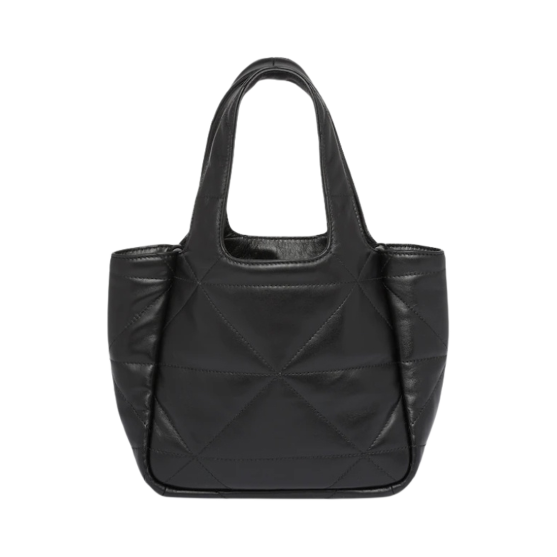 프라다 스몰 나파 레더 토트백 탑스티칭 블랙(Prada Small Nappa Leather Tote Bag Topstitching Black) - 3