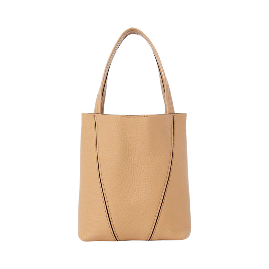 끌로에 그레인드 레더 스핀 스몰 토트백 밀키 브라운(Chloe Spin Small Tote Bag in Grained Leather Milky Brown) - 2