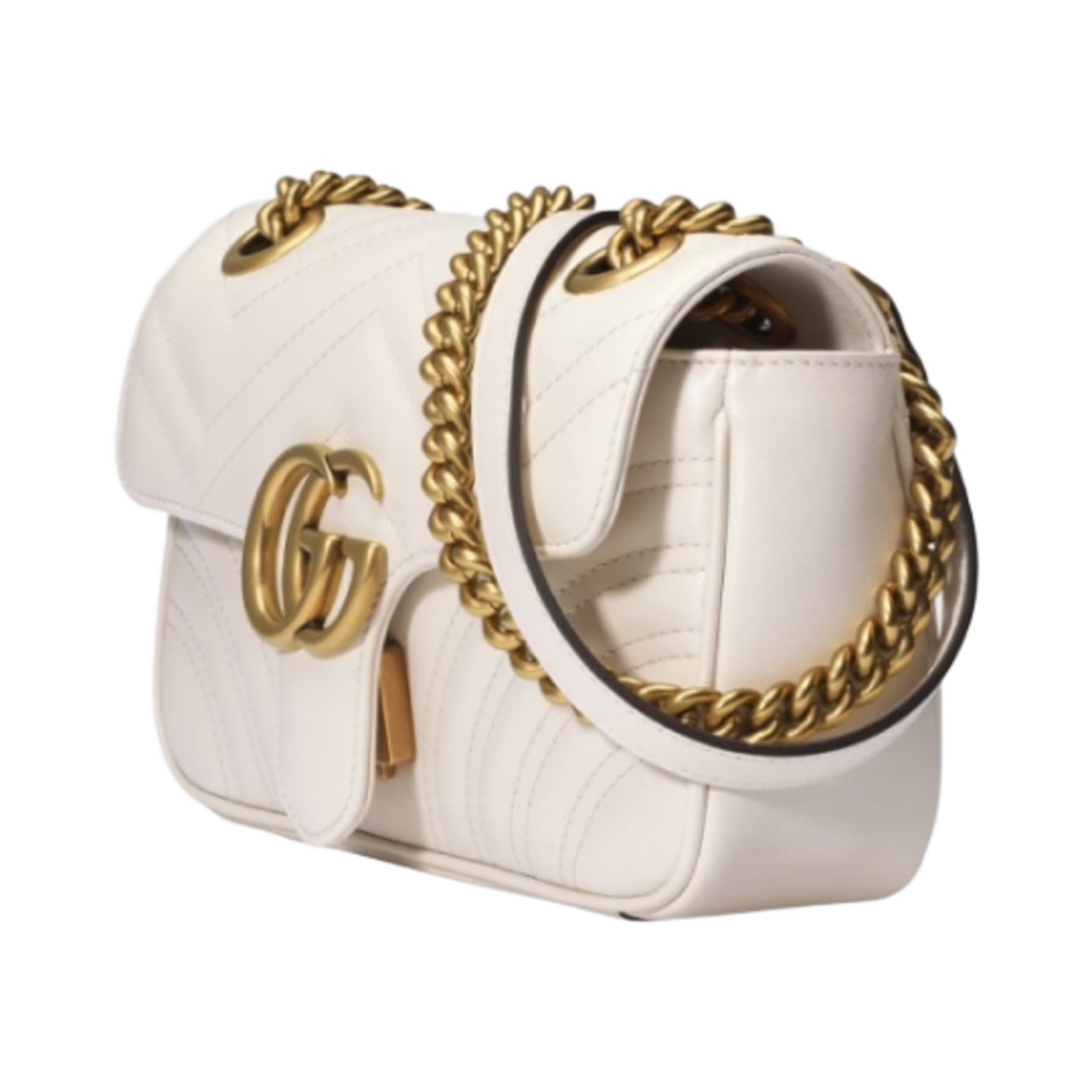 구찌 GG 마몽 마틀라세 미니백 화이트(Gucci GG Marmont Matelasse Mini Bag White) - 2