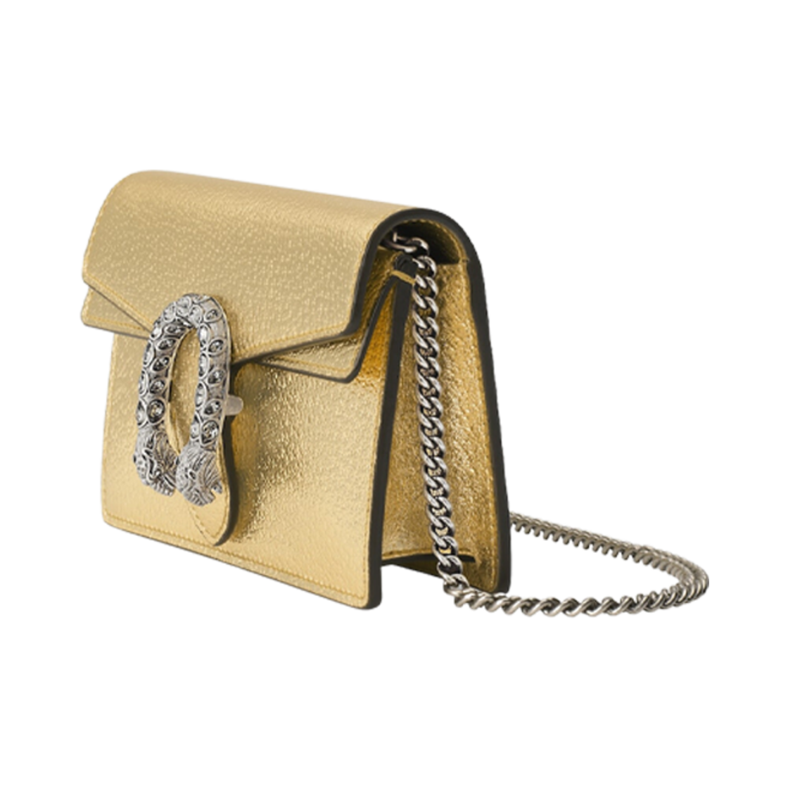 구찌 디오니서스 슈퍼 미니백 골드 라메 레더(Gucci Dionysus Super Mini Bag Gold Lamé Leather) - 2