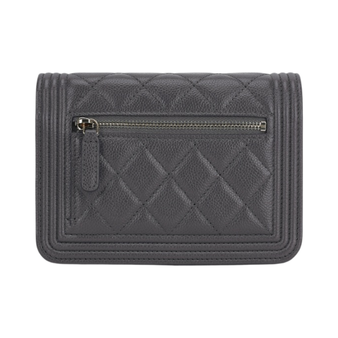 샤넬 보이 샤넬 체인 미니백 그레인드 카프스킨 & 골드 메탈 다크 그레이(Chanel Boy Chanel Clutch with Chain Grained Calfskin & Gold Dark Grey) - 2
