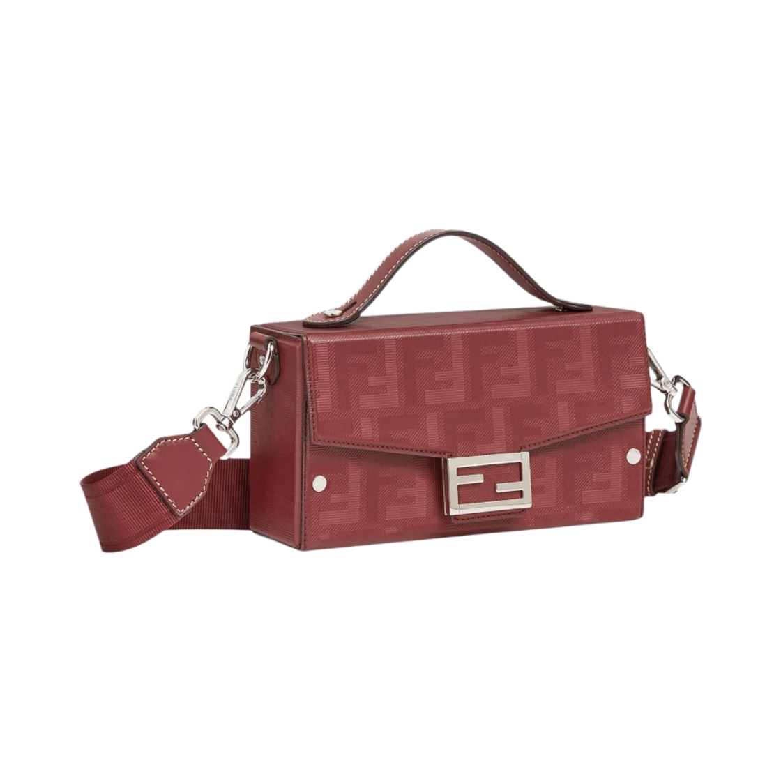 펜디 레더 바게트 소프트 트렁크백 다크 레드(Fendi Baguette Soft Trunk Leather Bag Dark red) - 2