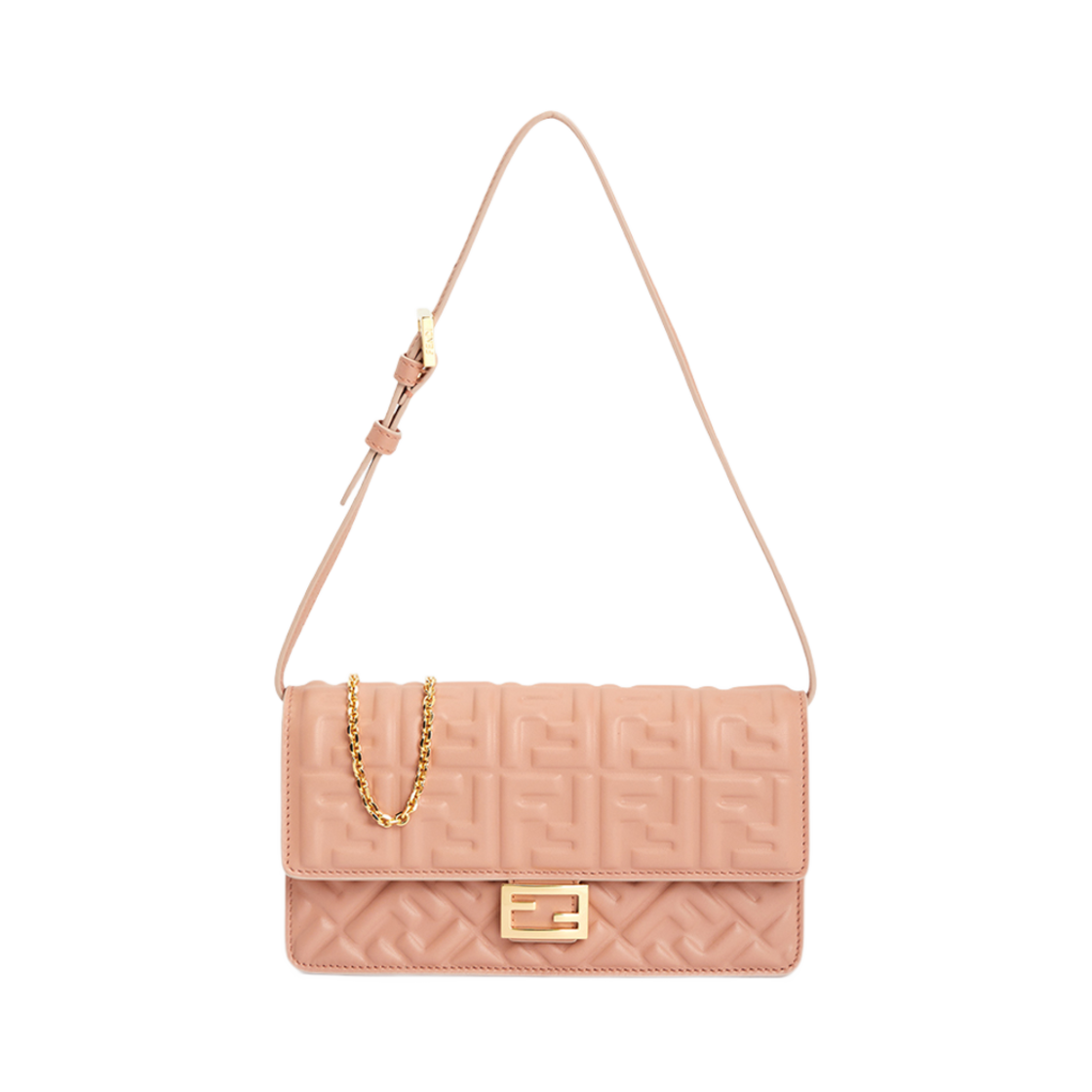 8M0498AAJDF1SK3 Fendi Chain Baguette Bag Pink