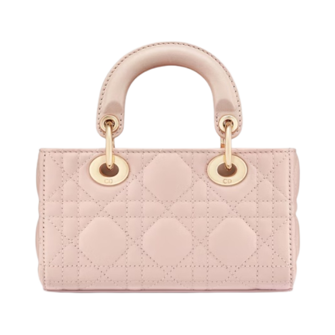 디올 레이디 마이크로 디조이백 까나쥬 램스킨 파우더 핑크(Dior Lady Micro D-joy Bag Cannage Lambskin Powder Pink) - 2