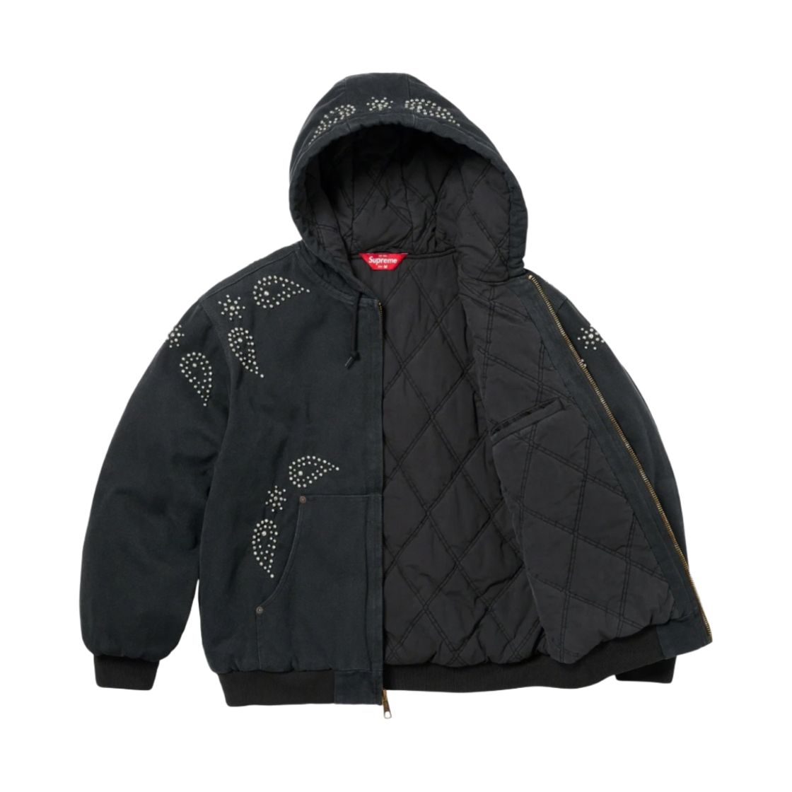 슈프림 페이즐리 스터드 워크 자켓 블랙 - 23FW(Supreme Paisley Studded Work Jacket Black - 23FW) - 2