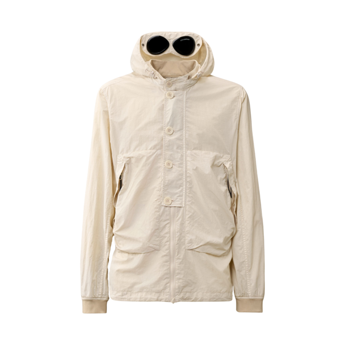 16CMOS018A005991G402 C.P. Company Flatt Nylon Goggle Overshirt Pistachio Shell - 24SS