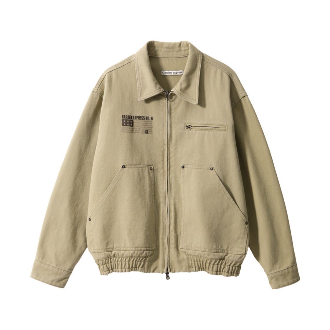 가든익스프레스 피그먼트 워크 재킷 베이지(Garden express Pigment Work Jacket beige)