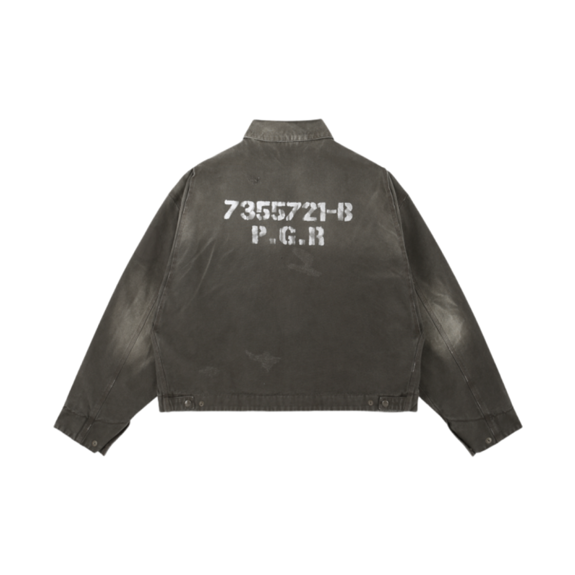 ★関税込★Project G/R★Distressed Mud Work Jacket★ 프로젝트 G/R 디스트레스 머드 워크 자켓 블랙 | PROJECT G/R