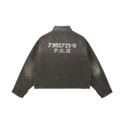 Project G/R Distressed Canvas Work Jacket Brown