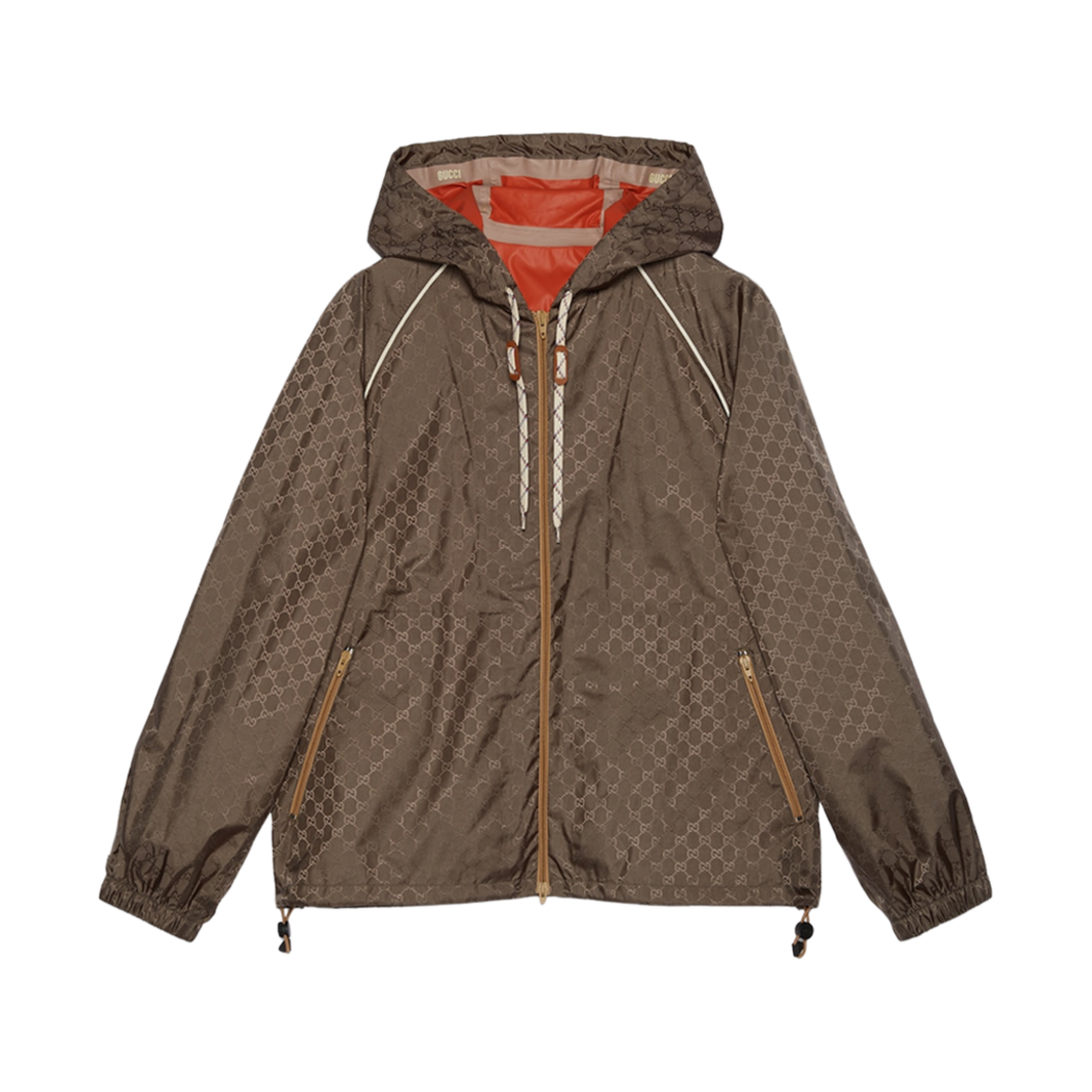 구찌 GG 패브릭 집 자켓 다크 브라운(Gucci GG Fabric Zip Jacket Dark Brown) - 1