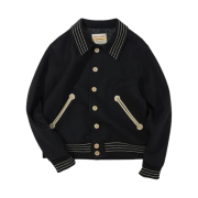 Andersson Bell Suuny Varsity Cardigan Jacket Black