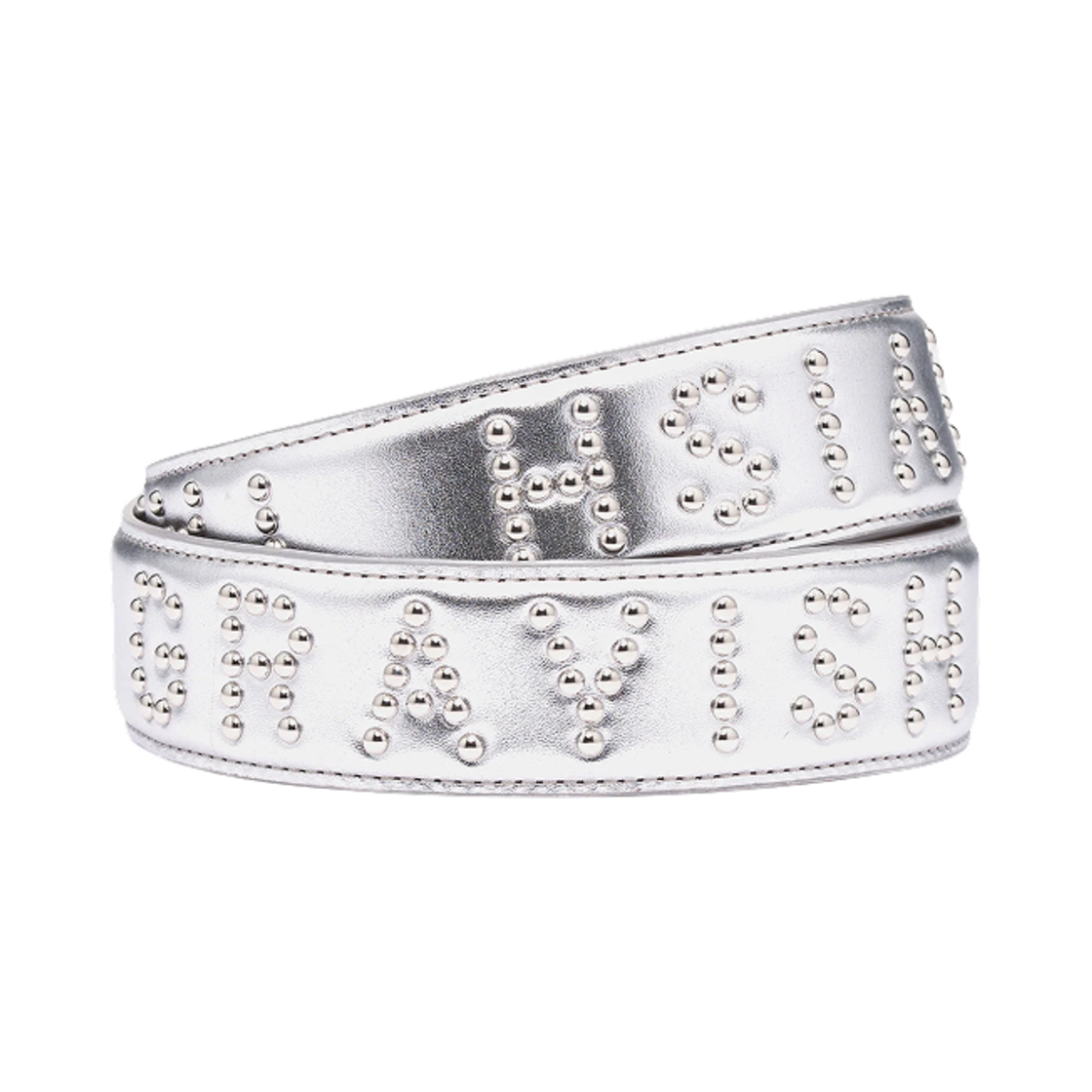마수 슬로건 레더 스트랩 실버 - 25SS(Masu Slogan Leather Strap Silver - 25SS)