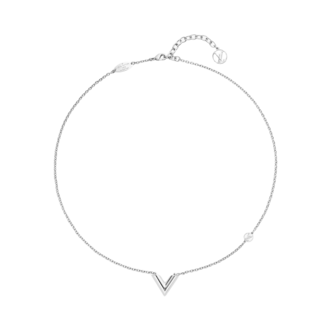 (W) 루이비통 에센셜 V 서플 네클리스 팔라듐((W) Louis Vuitton Essential V Supple Necklace Palladium)