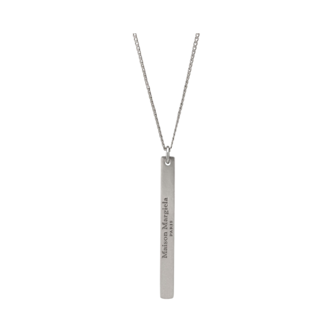 SM1UU0029SV0091951 Maison Margiela Logo Pendant Necklace Polished Palladio