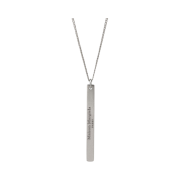 Maison Margiela Logo Pendant Necklace Polished Palladio