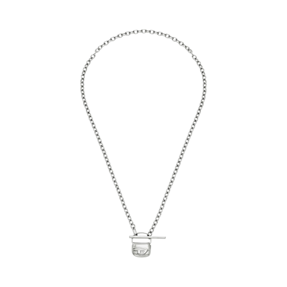 디젤 DX1593040 스테인리스 스틸 체인 네클리스 실버(Diesel DX1593040 Stainless Steel Chain Necklace Silver)