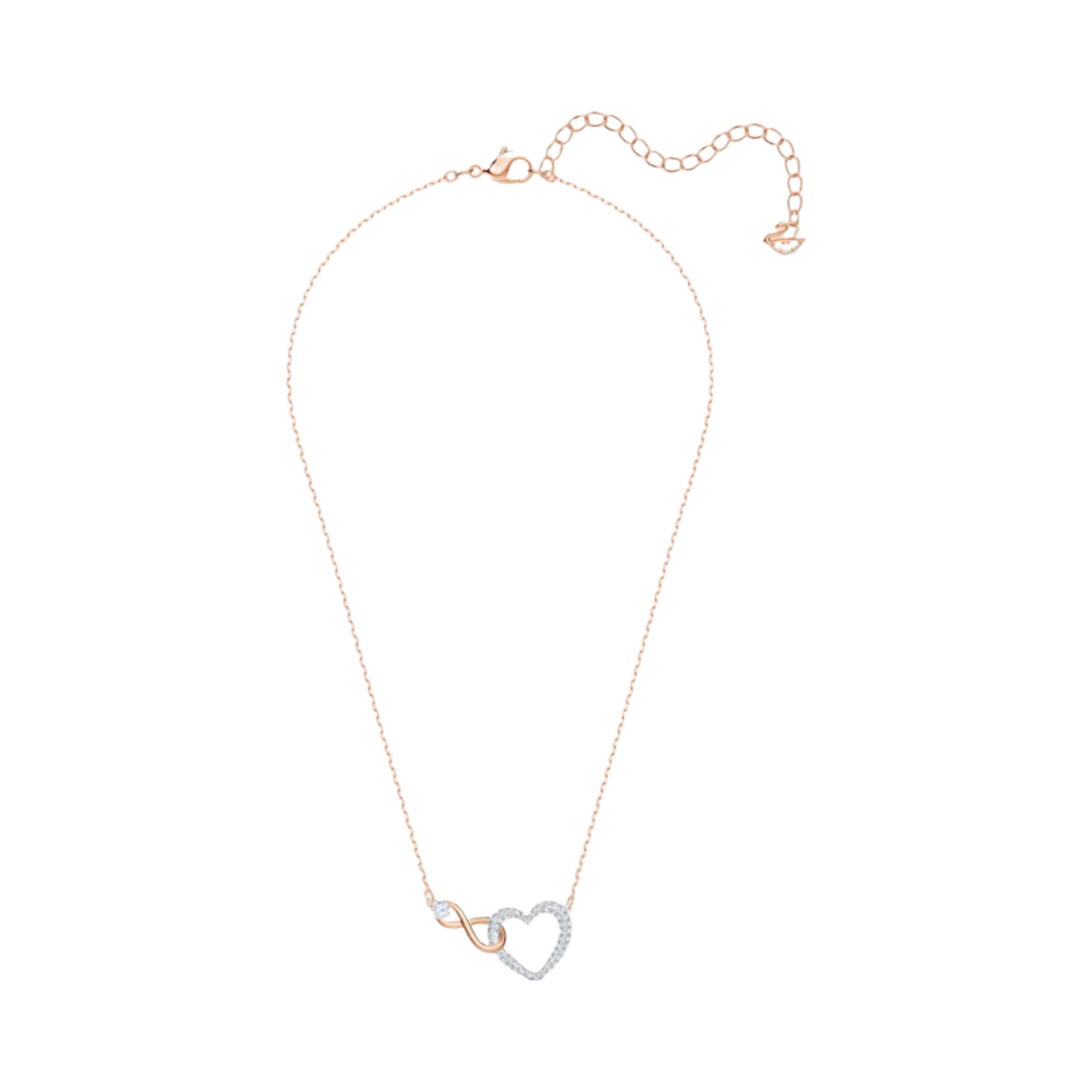 (W) 스와로브스키 인피니티 세트 화이트 믹스 메탈((W) Swarovski Infinity Set White Mix Metal) - 2