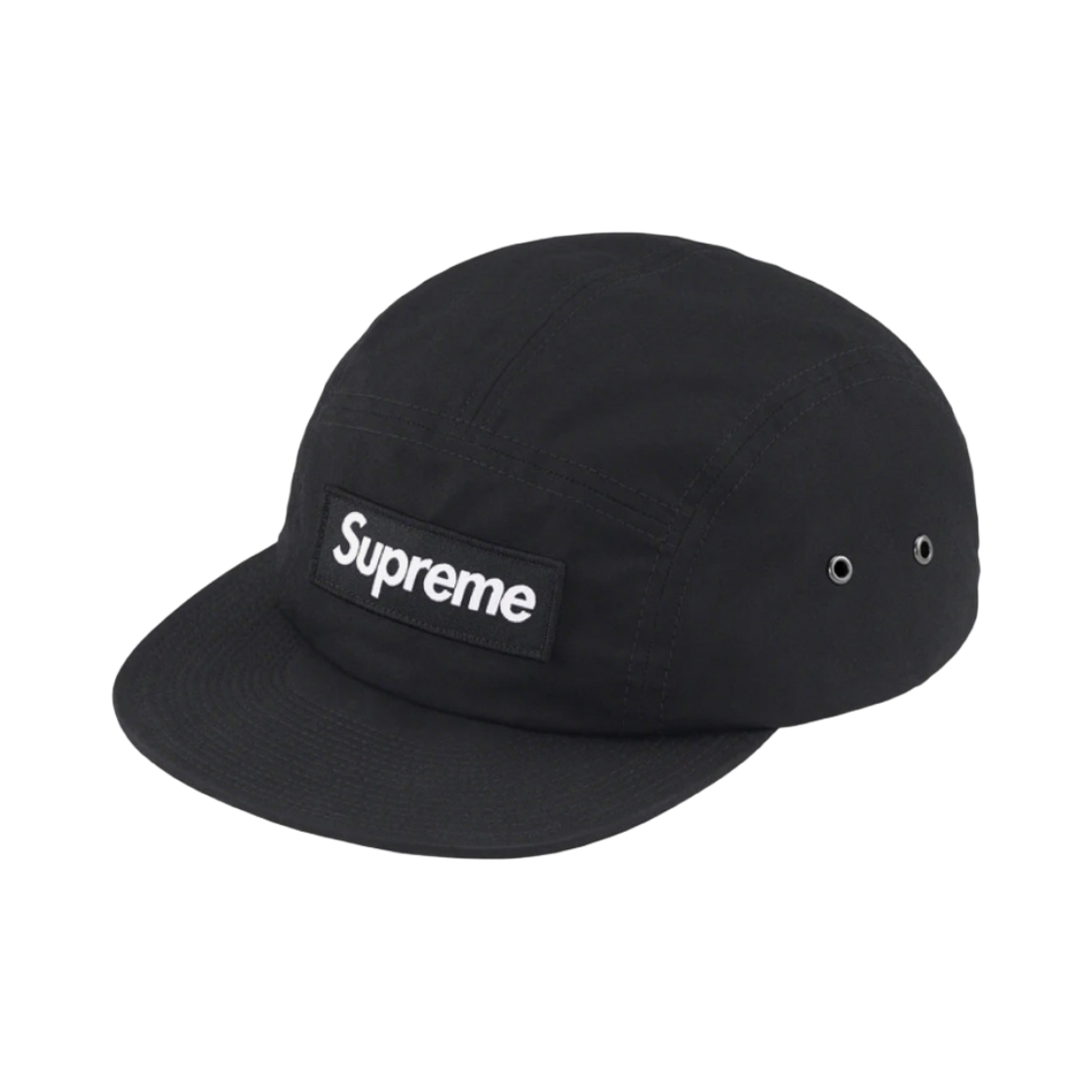 슈프림 왁스 코튼 캠프캡 블랙 - 23FW(Supreme Waxed Cotton Camp Cap Black - 23FW)