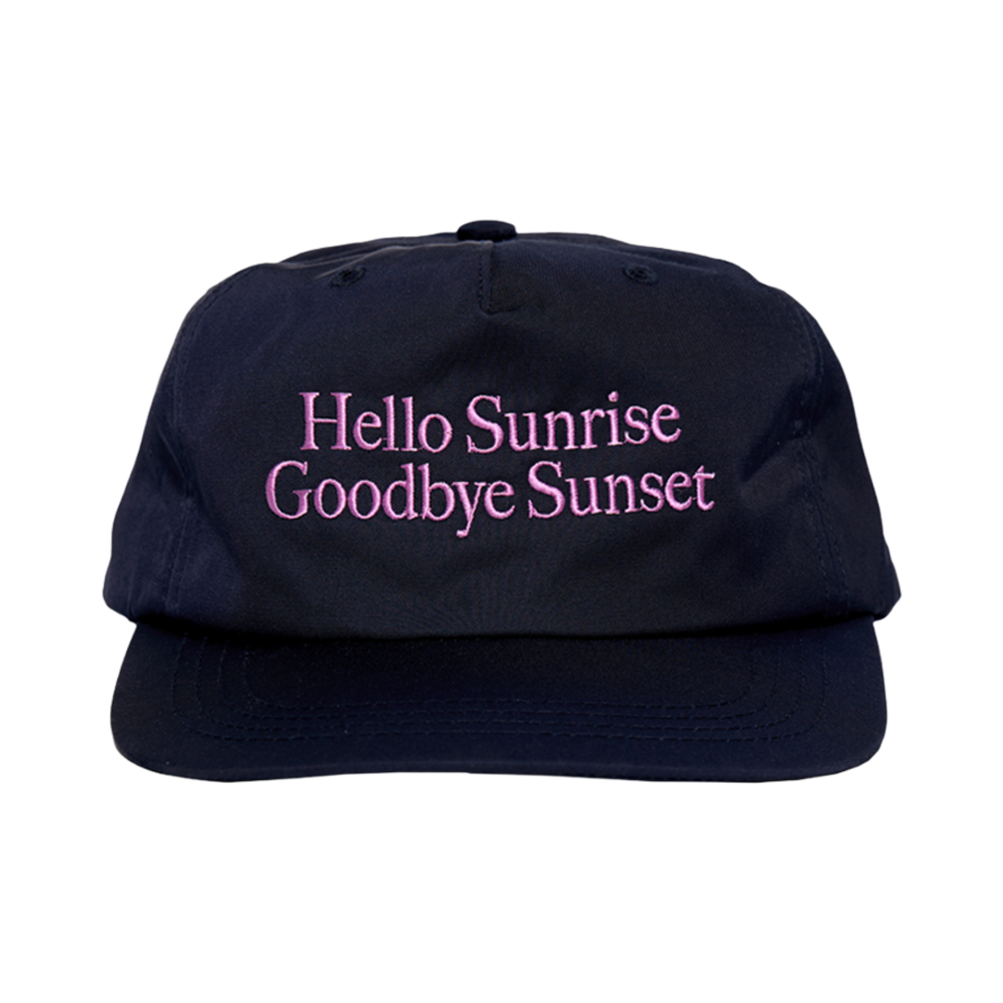 헬로 선라이즈 클래식 타이포 릴렉스 핏 5패널 캡 네이비(Hello Sunrise Classic Typo Relaxed Fit 5panel Cap Navy)