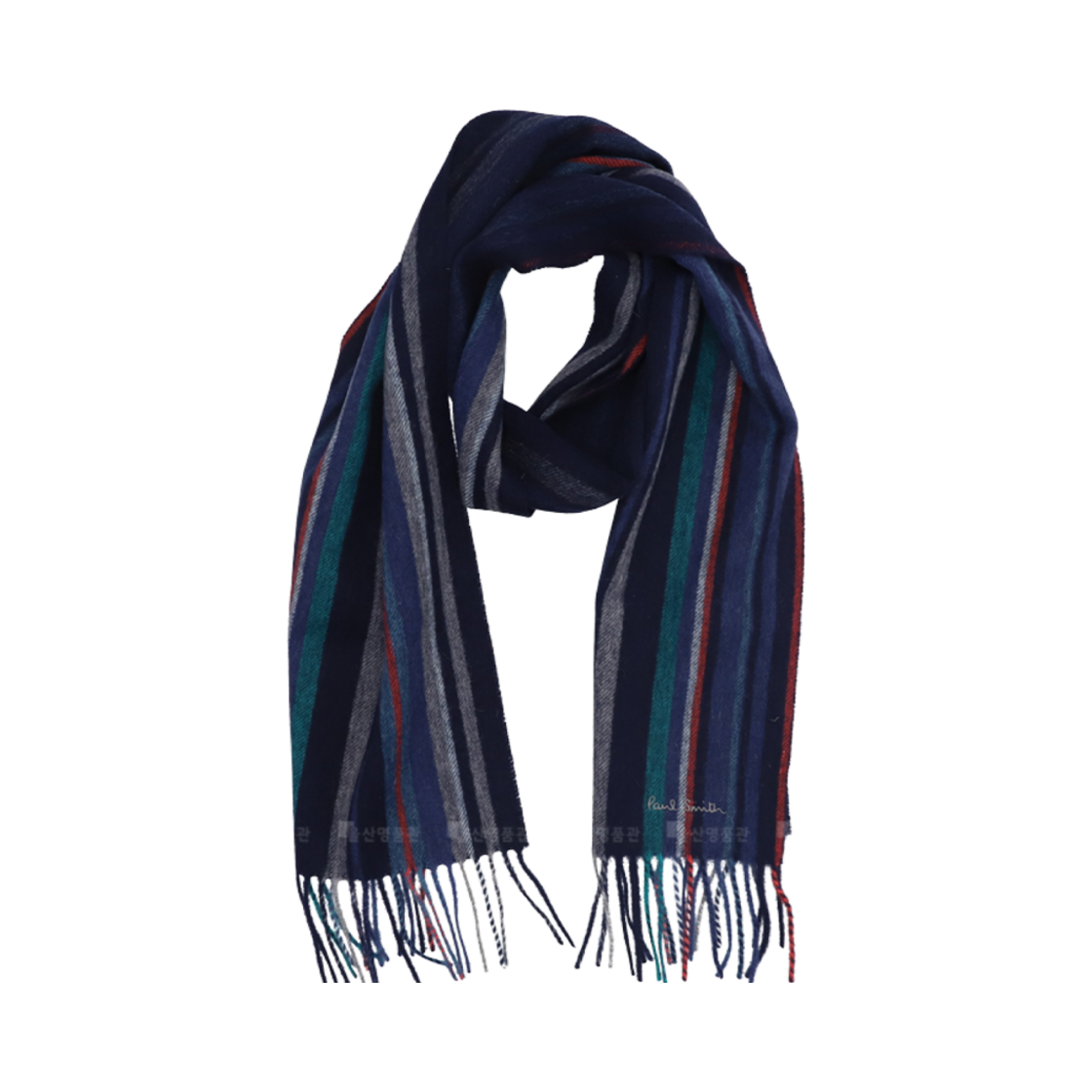 폴 스미스 스트라이프 시그니쳐 스카프 네이비(Paul Smith Stripe Signature Scarf Navy)