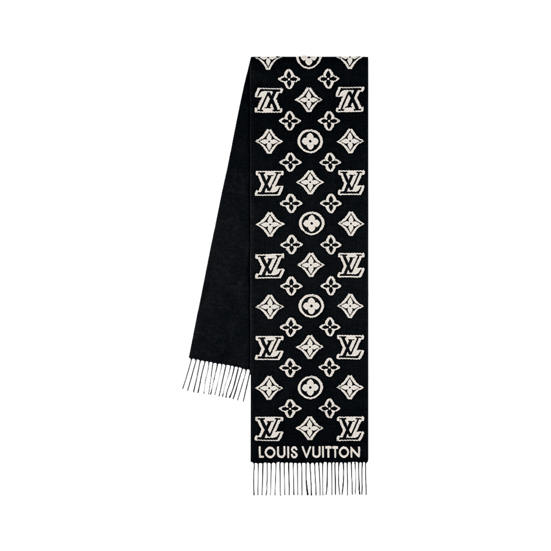 M90816 Louis Vuitton LV 3D Muffler Black