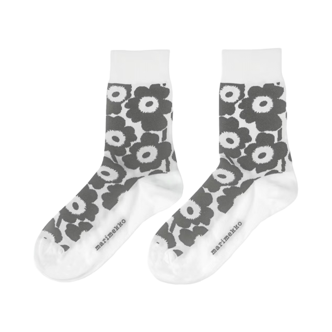 마리메꼬 키르마일라 우니꼬 삭스 그레이 화이트(Marimekko Kirmailla Unikko Socks Grey White)