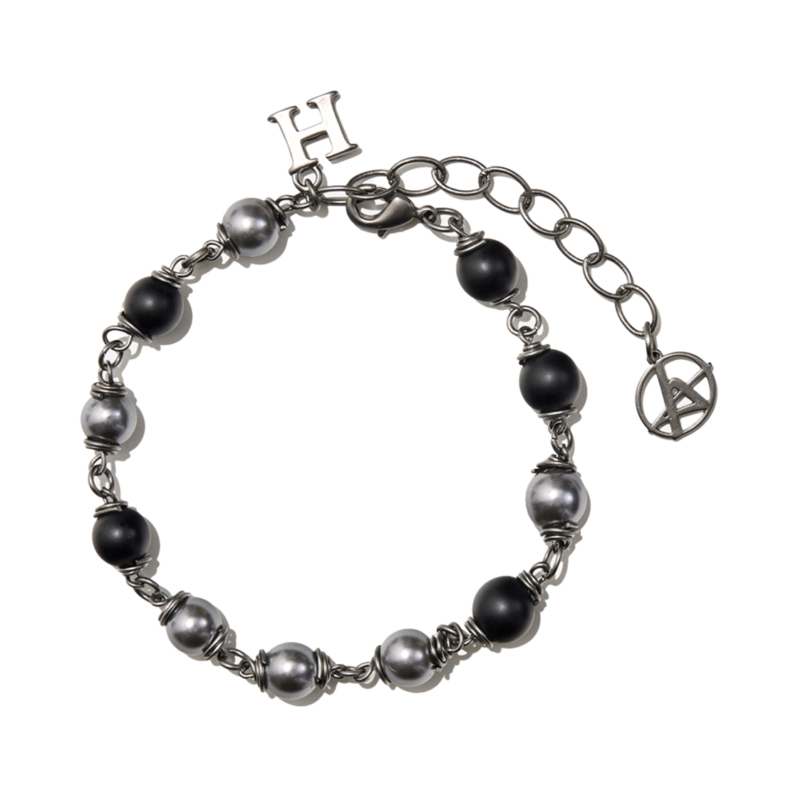 알렌느 오닉스 & 펄 브레이슬릿 미드나잇(Haleine Onyx & Pearl Bracelet Midnight (WA108))