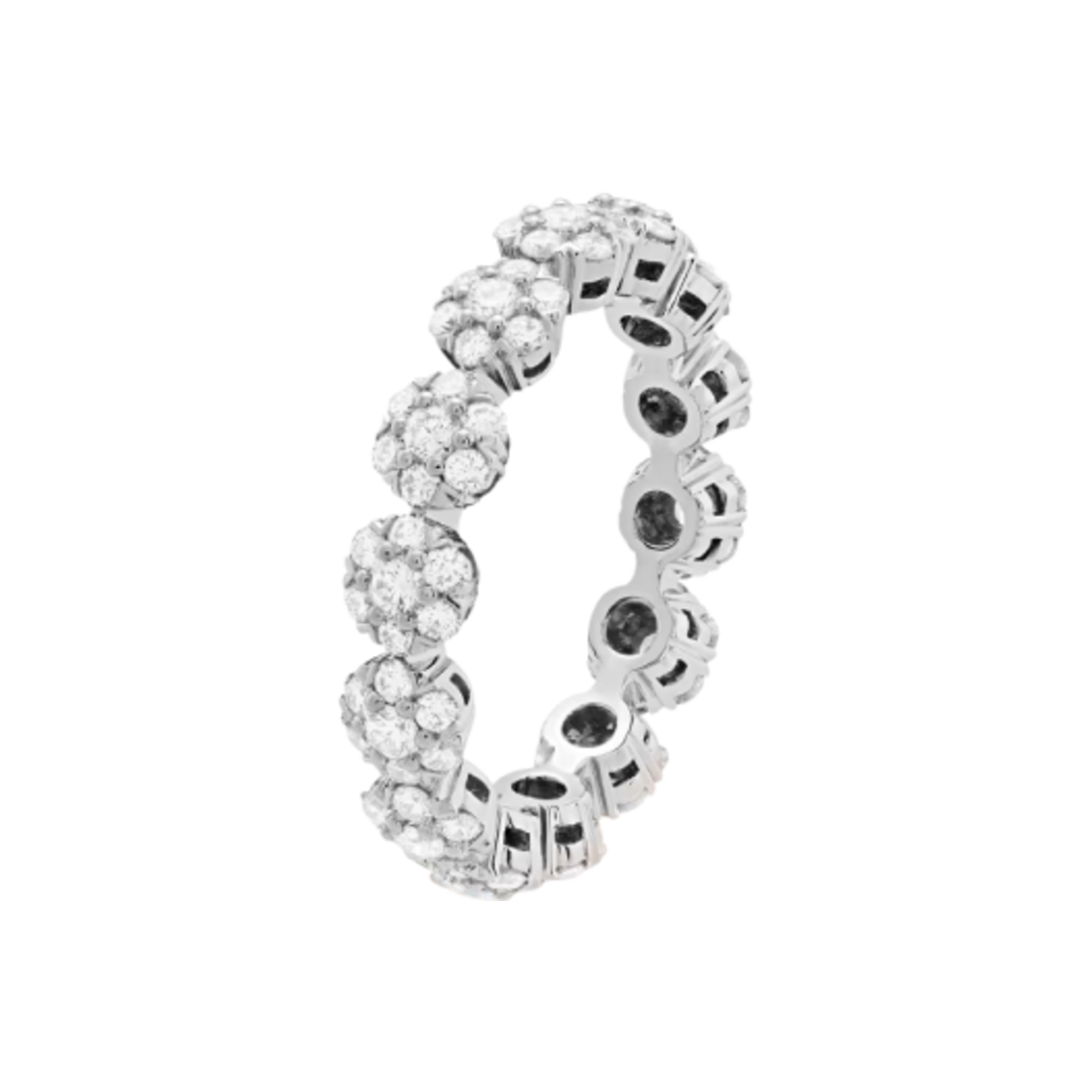 VCARO9VB00 Van Cleef & Arpels Fleurette Wedding Band Platinum Diamond