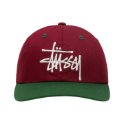 Stussy Low Profile Big Basic Snapback Maroon