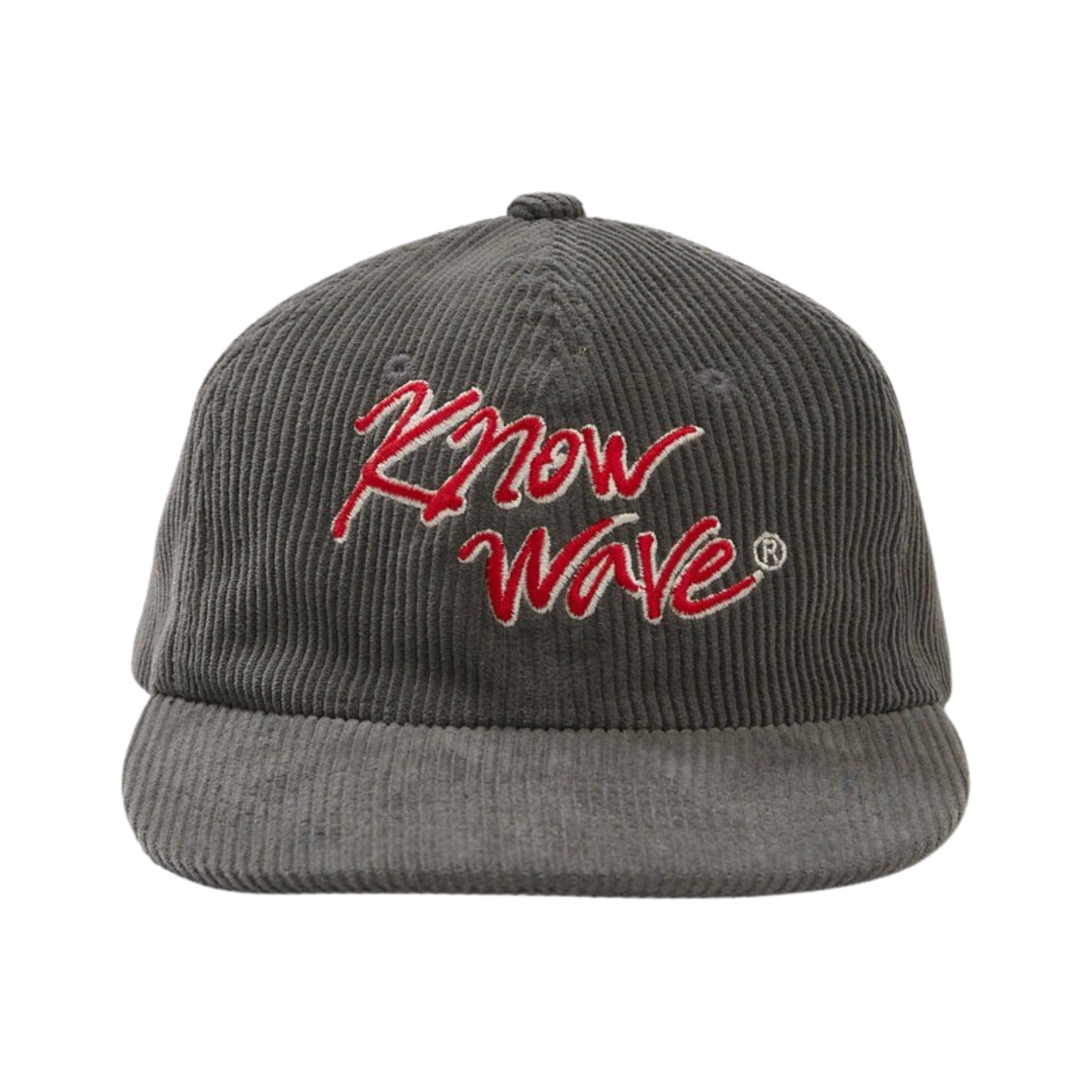 KNA004mCG Knowwave Calligraphy Corduroy Trucker Ball Cap Charcoal Gray