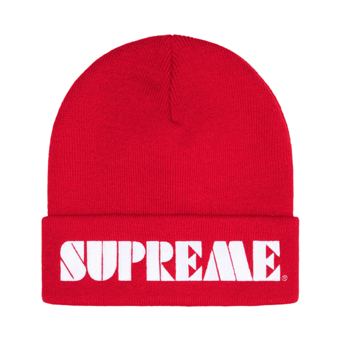 - Supreme Stencil Beanie Red - 24SS