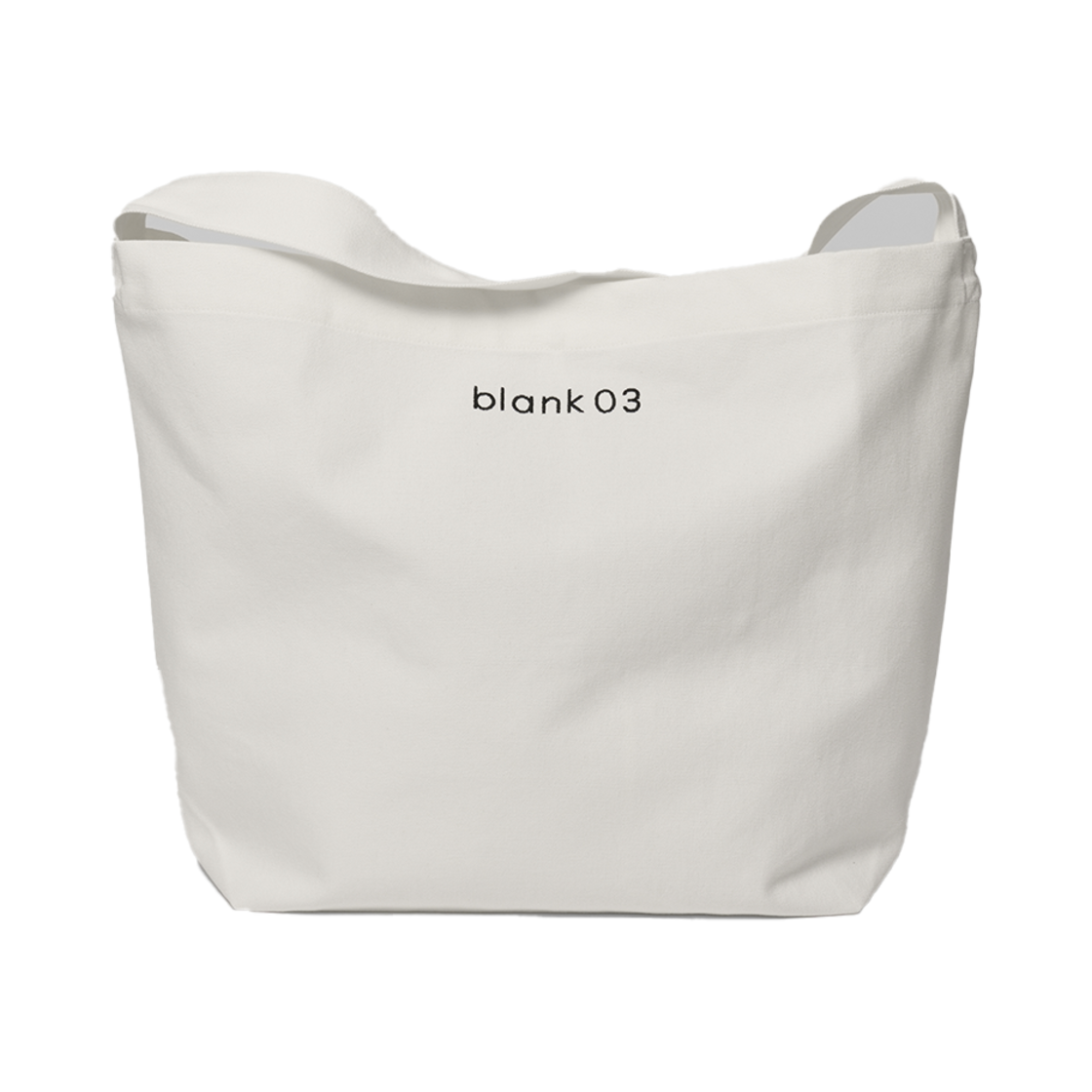 블랭크공삼 원 숄더 캔바스 백 화이트(Blank03 One Shoulder Canvas Bag White)