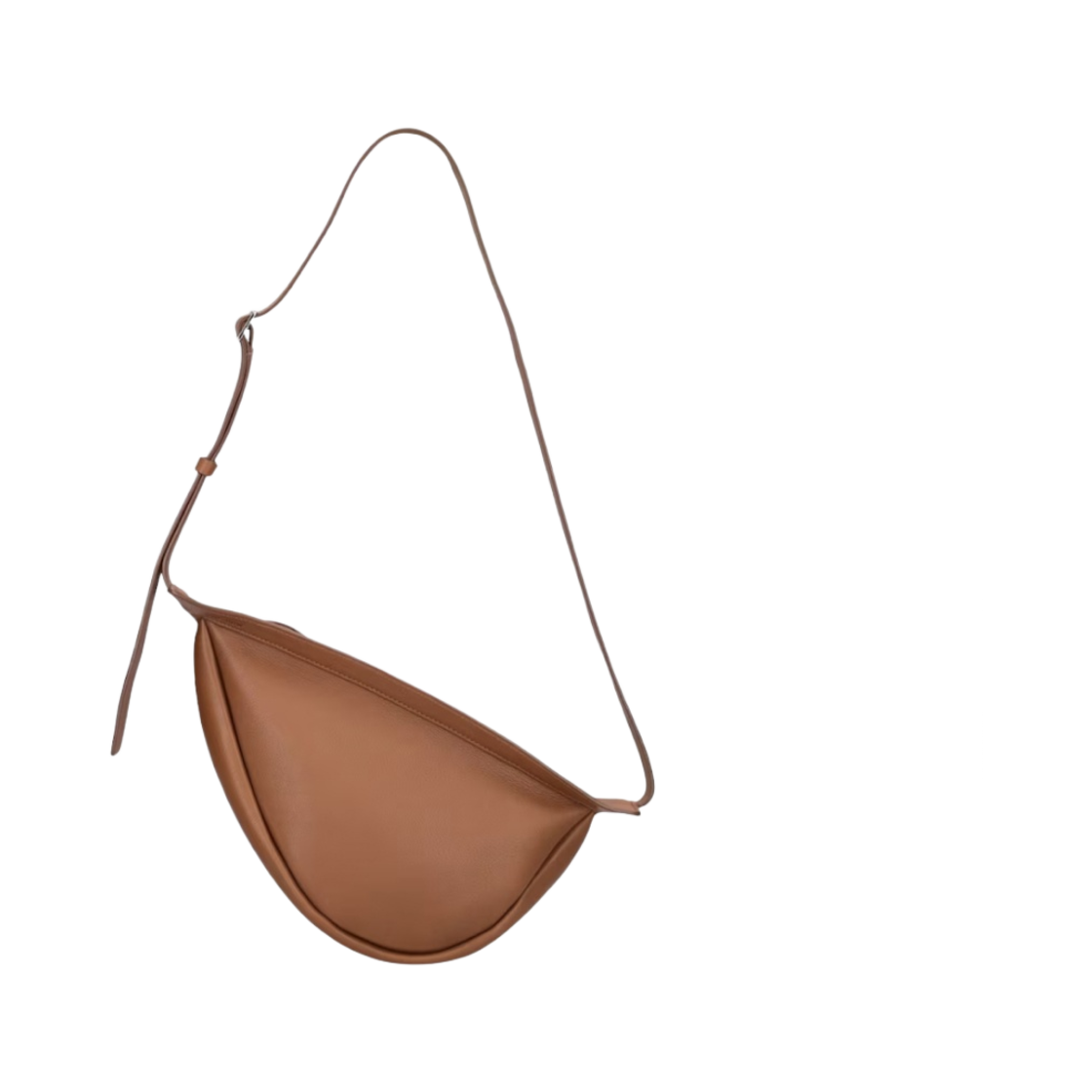 더 로우 스몰 슬라우치 바나나 백 레더 체스트넛(The Row Small Slouchy Banana Bag in Leather Chestnut) - 1