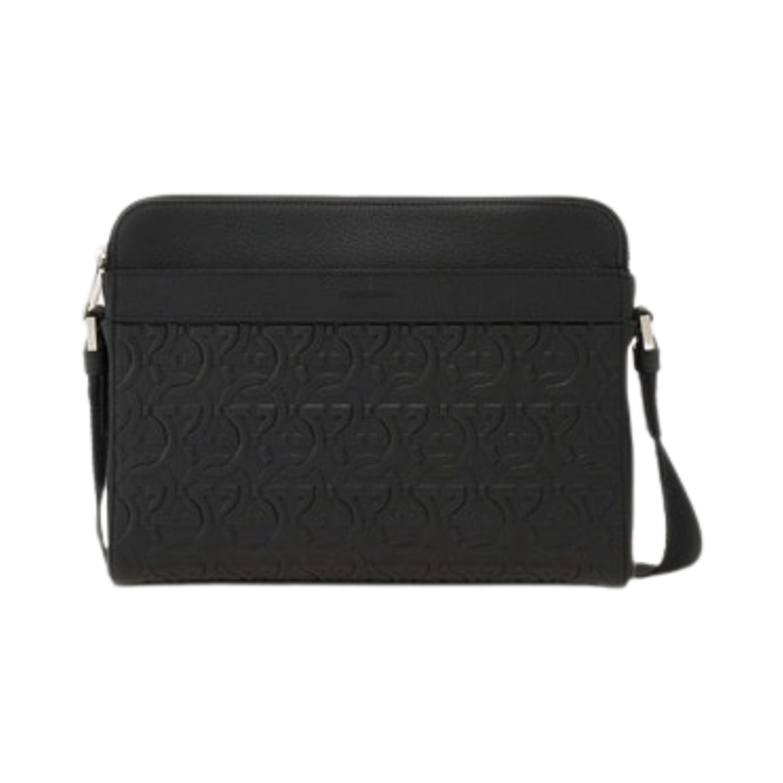 241643-775264 Ferragamo Embossed Gancini Crossbody Bag Black